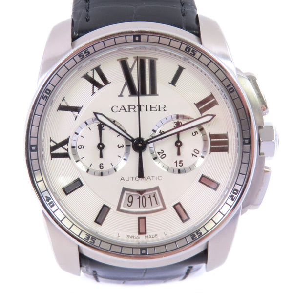 CARTIER Calibre de Automatic Watch Stainless Steel W7100046 Silver