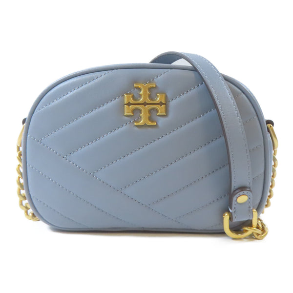 Tory Burch GHW Shoulder Crossbody Bag Calfskin Leather Light Blue