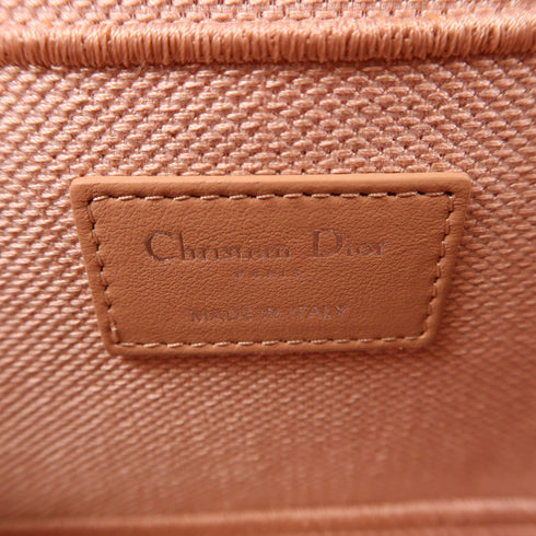 Christian Dior CD SHW Vanity Case Hand Bag Canvas Pink