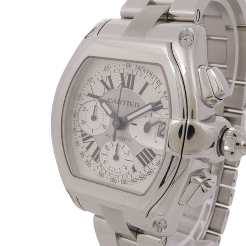 CARTIER Roadster 2618 Automatic Watch Stainless Steel White