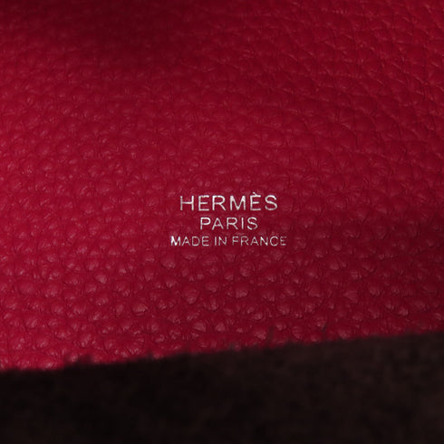 HERMES PHW Picotin PM Handbag Taurillon Clemence Rouge Sellier Franboise