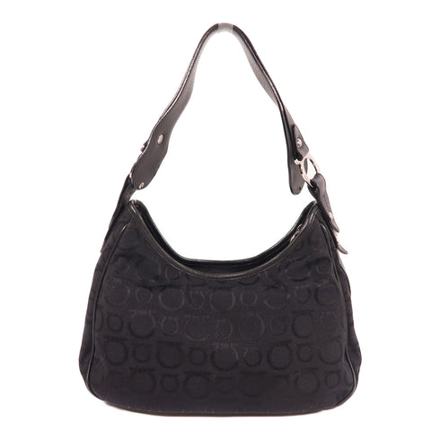 Salvatore Ferragamo SHW Shoulder Bag Canvas Black
