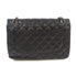CHANEL Quilted SHW CC Classic Jumbo Chain Shoulder Bag Lambskin Leather Black