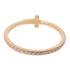 TIFFANY&CO T Ring Diamond Ring 18K Rose Gold US#6.5