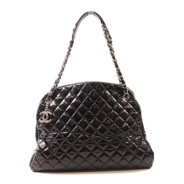 CHANEL CC SHW Chain Shoulder Bag Calfskin Leather Black 50558