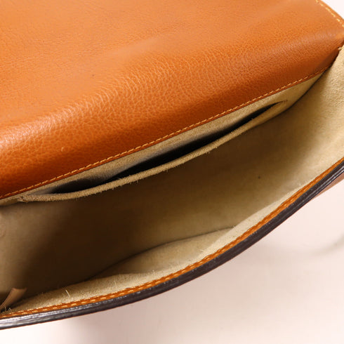 Chloe GHW Nile Shoulder Bag Calfskin Leather Brown