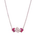 Jewelry 0.87ct Ruby 0.67 Diamond Necklace PT850 Platinum