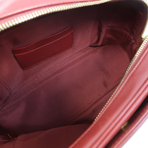 CHANEL Quilted CC GHW 2 Way Shoulder Bag Handbag AS7960 Calfskin Leather Red