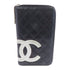 CHANEL Quilted CC SHW Cambon Long Wallet Leather Black