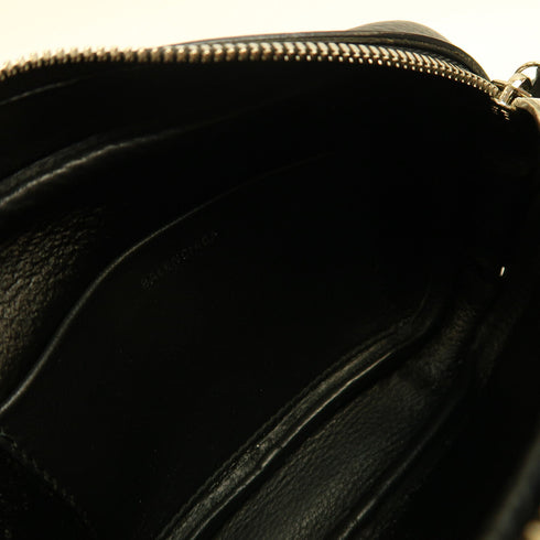 BALENCIAGA SHW Camera Bag Shoulder Bag Calfskin Leather 489809 Black