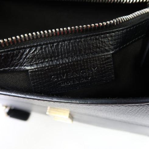 GIVENCHY GHW Pandora Box Shoulder Bag Calfskin Leather Black