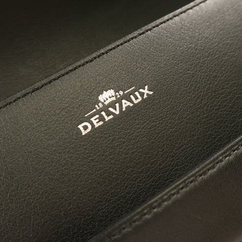 Delvaux SHW Hand Bag Clutch Leather/Suede Black