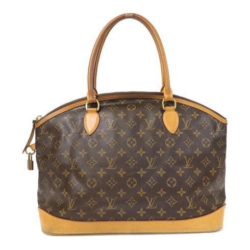 LOUIS VUITTON LV GHW Lockit Horizontal Hand Bag/Tote Bag M40104 Monogram Brown