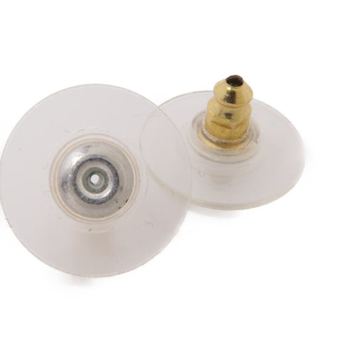 CHANEL CC Earrings PVC Gold