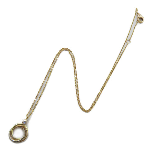 CARTIER Trinity Necklace B7223500 Diamond 18K Yellow White Pink Gold