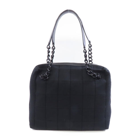 CHANEL CC Chain Shoulder Bag Canvas Black