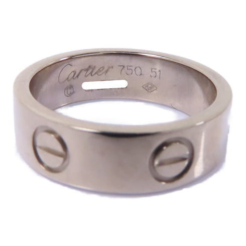 CARTIER Love Ring B4084700 18K White Gold Cartier#51 US#5.5