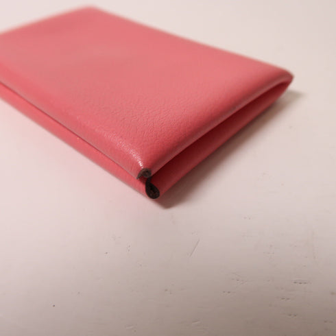 HERMES PHW Calvi Card Holder Evercolor Leather Rose Lipstick