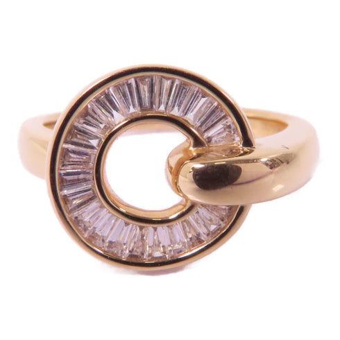 Fine Jewelry 0.44ct Diamond Ring US#7 18K Pink Gold