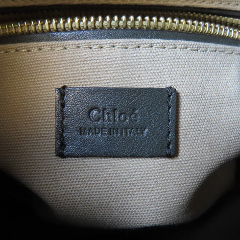 Chloe GHW Shoulder Bag 2Way Handbag Calfskin Leather CHC 8AS126 H1Z 001 Grey