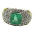 FINE JEWELRY 1.88ct Emerald 0.77ct Diamond Ring PT900 Platinum 18K Gold US#5.75