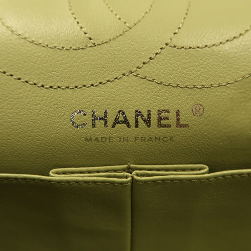CHANEL Quilted CC 2.55 Chain Shoulder Bag Calfskin Leather Green
