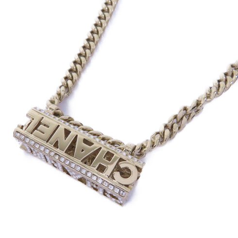 CHANEL CC Necklace Accessories Metal Gold Transparent