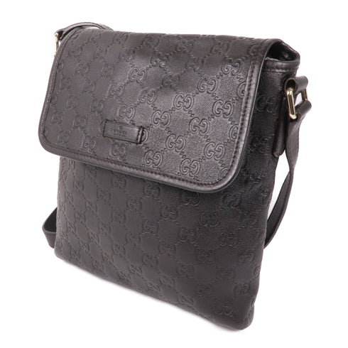 GUCCI GG SHW Shoulder Bag 223666 Calfskin Leather Brwon