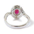 FINE JEWELRY 0.79ct/0.65ct Ruby 0.14ct Diamond Ring 18K White Gold US#6