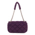 CHANEL CC SHW Chain Shoulder Bag Fabric Purpe