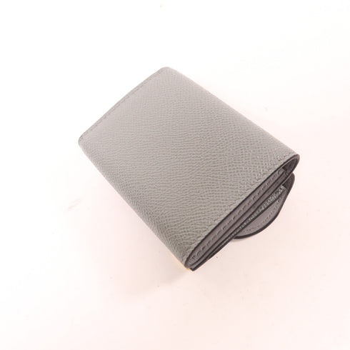 Dior GHW Wallet Tri-fold Calfskin Leather Light Blue