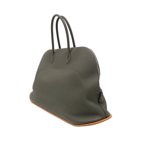 HERMES PHW Bolide Skate 65 Handbag Leather Grey