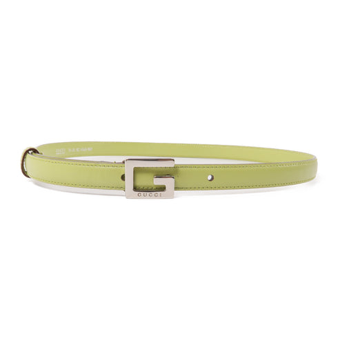 GUCCI GG SHW Belt Leather Green
