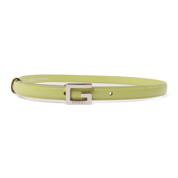 GUCCI GG SHW Belt Leather Green