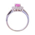 JEWELRY Pink Sapphire Diamond Ring US#7.25 18K White Gold