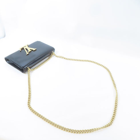LOUIS VUITTON LV GHW Pochette Louise MM Shoulder Bag M50433 Patent Leather Black