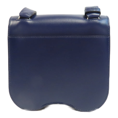 HERMES PHW Della Cavalleria Mini Shoulder Bag Tadelakt Leather Bleu Saphir Blue