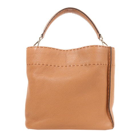 FENDI SHW Shoulder Bag 2 Way Shoulder Bag Handbag Calfskin Leather Brown