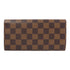 LOUIS VUITTON LV GHW Emilie Long Bifold Wallet N63019 Damier Ebene Brown