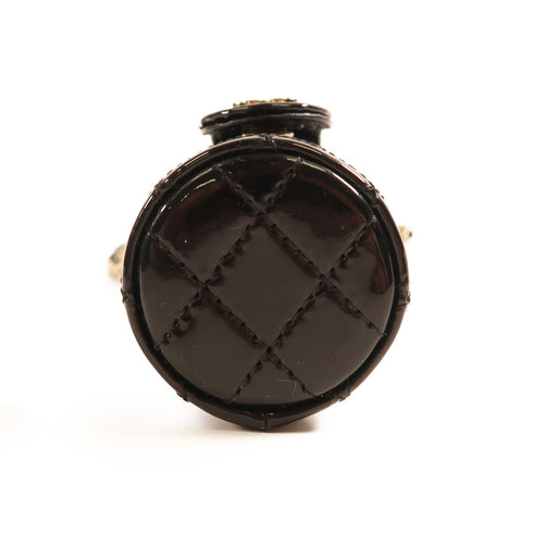 CHANEL CC GHW Chain Shoulder Bag Patent Leather Black v3