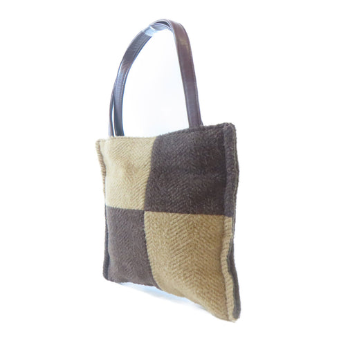 Agnes B. Hand Bag Tote Bag VoBI Wool Brown