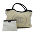 CHANEL CC Handbag Fabric Beige/Black