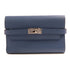 HERMES PHW Kelly Short Wallet Veau Epsom Leather Bleu Paon