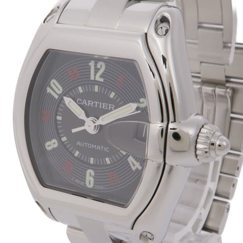 CARTIER Roadster W62002V3 Automatic Watch Stainless Steel Black