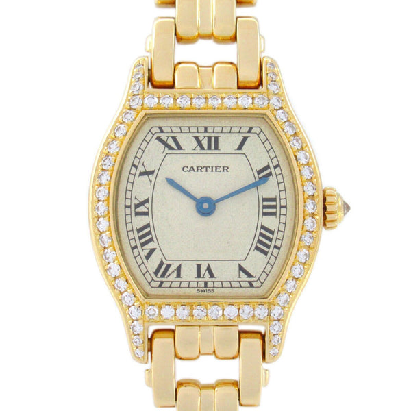 CARTIER Tochu SM Quartz Watch WA5006A3 18K Yellow Gold Diamond