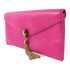 BVLGARI GHW Clutch Bag Pouch Calfskin Leather Pink