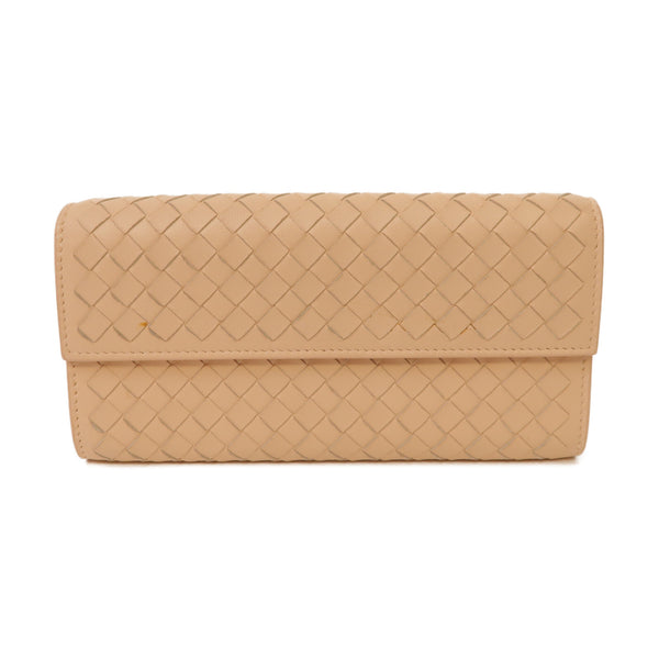 BOTTEGA VENETA BV Long Wallet Intrecciato Leather Light Pink
