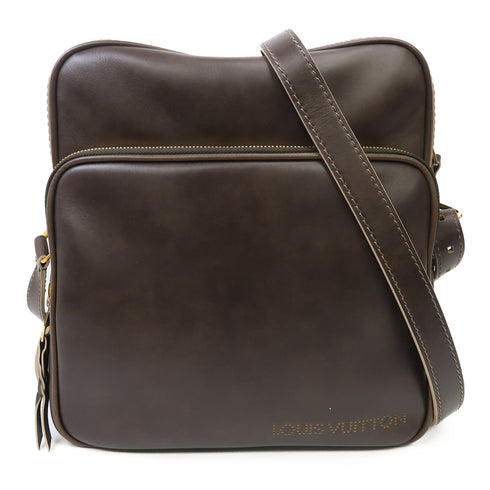 LOUIS VUITTON LV GHW Bequia Trotter GM Handbag M95322 Leather Brown