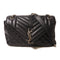 SAINT LAURENT YSL Shoulder Bag Calfskin Leather Black