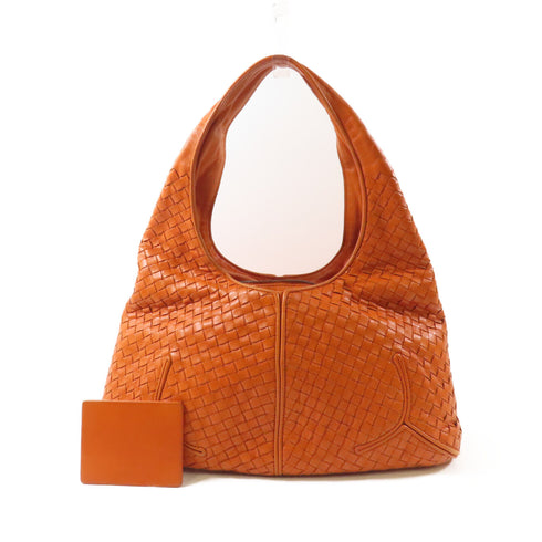 BOTTEGA VENETA Shoulder Bag Lambskin Leather Brown